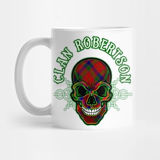 Scottish Clan Robertson Tartan Celtic Skull Mug